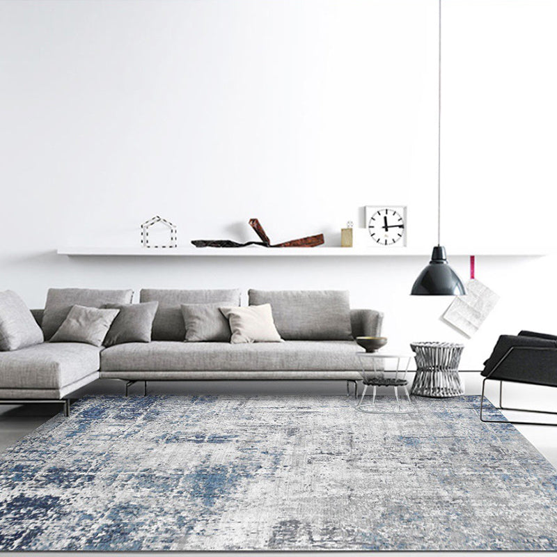 Relaxing Living Room Rug Multicolored Abstract Printed Indoor Rug Polyester Non-Slip Rug Pet-Friendly Area Rug