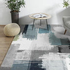 Green decorative mat Scandinavian abstract printed carpet for indoor non-slip underlay pet-friendly carpet