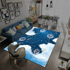 Trendy Living Room Rug Multi-Colored Room Pattern Rug Synthetic Anti-Slip Back Pet-Friendly Rug