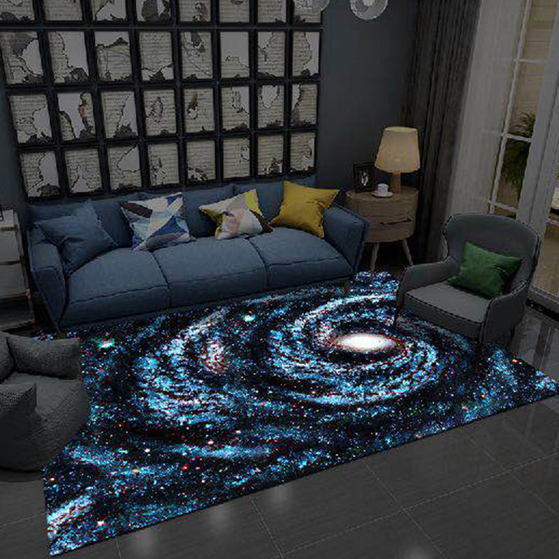 Trendy Living Room Rug Multi-Colored Room Pattern Rug Synthetic Anti-Slip Back Pet-Friendly Rug
