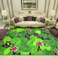 Novelty 3D Ocean printed rug Multicolored Polyester rug with non-slip backing Easy-care rug for the living room