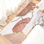 Relaxing Bedroom Rug Multicolored Geometric Print Indoor Rug Polyester Non-Slip Back Washable Area Rug