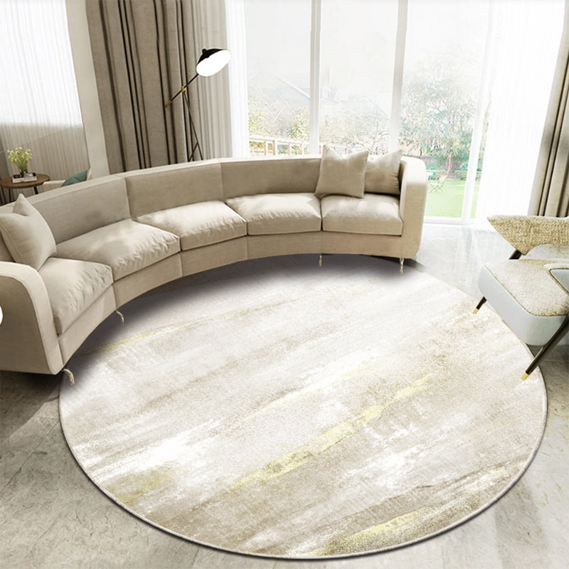 Casual Living Room Rug Multi-Colored Abstract Printed Indoor Rug Polyester Pet-Friendly Stain-Resistant Rug