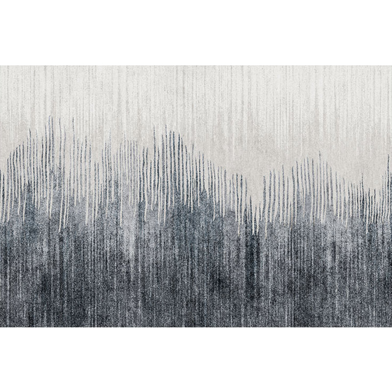 Minimalist bedroom mat dark gray-white abstract printed carpet made of polyester non-slip back maintenance-friendly carpet