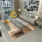 Steampunk Living Room Rug Multicolor Abstract Print Indoor Rug Polyester Non-slip Pet-friendly Rug