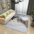 Steampunk Living Room Rug Multicolor Abstract Print Indoor Rug Polyester Non-slip Pet-friendly Rug