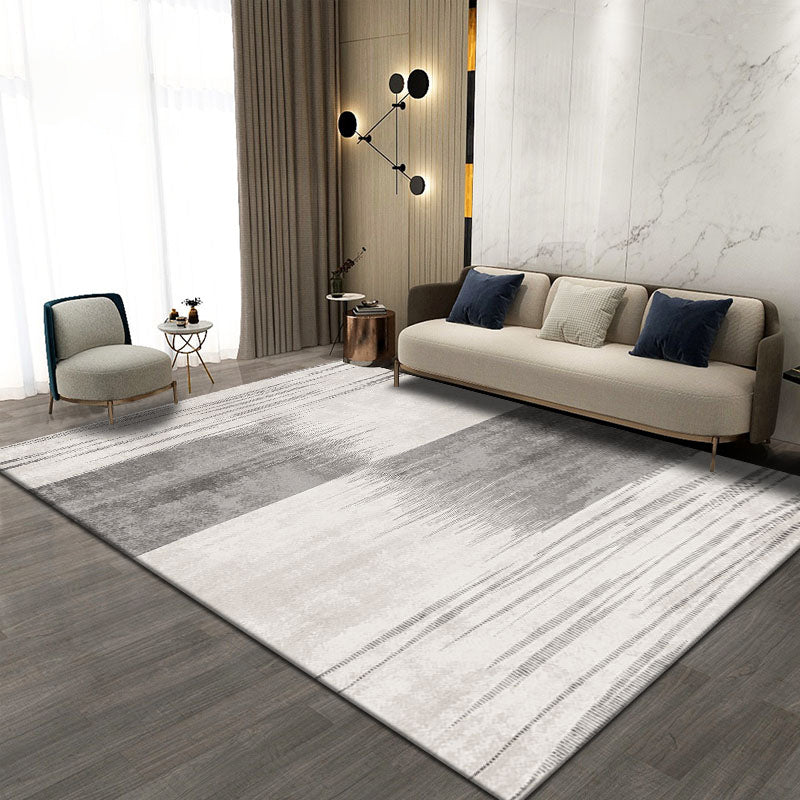 Scandinavian Bedroom Rug Multicolor Abstract Printed Indoor Carpet Polyester Non-Slip Washable Area Rug