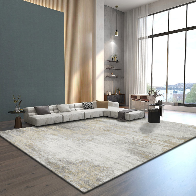Scandinavian Bedroom Rug Multicolor Abstract Printed Indoor Carpet Polyester Non-Slip Washable Area Rug
