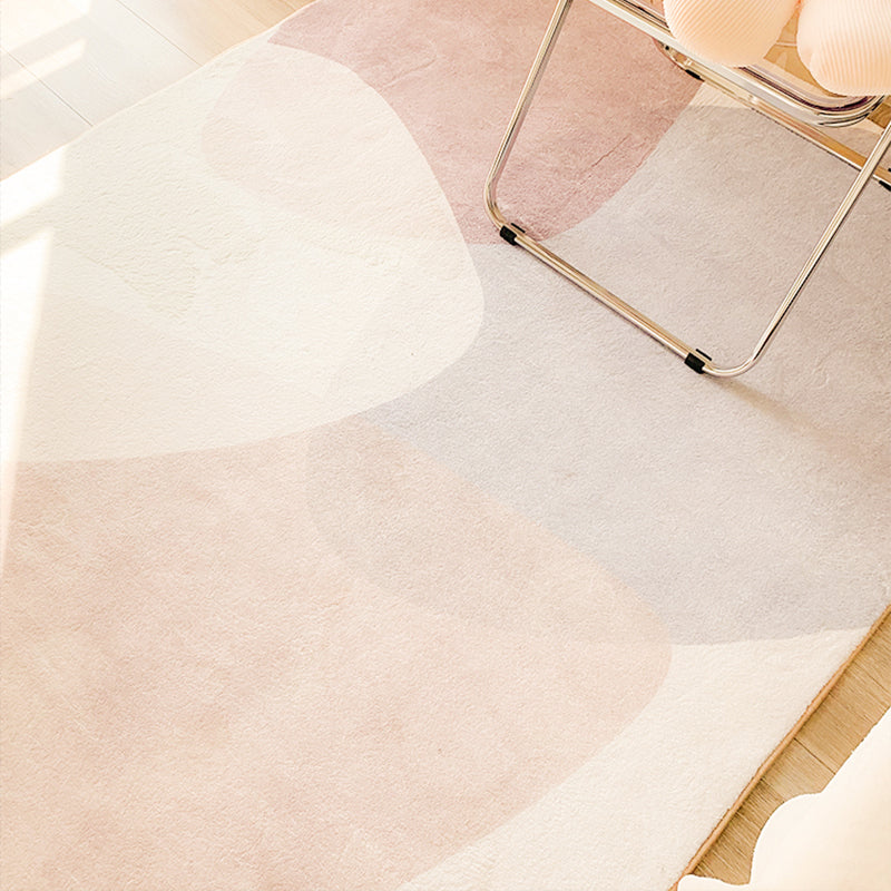 Simple Color Block Carpet Multi-Color Synthetic Rug Non-Slip Backing Easy Care Pet Friendly Indoor Carpet for Home