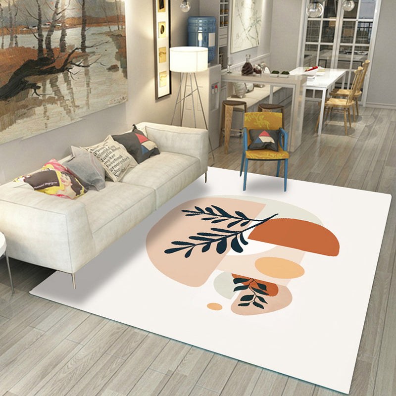 Casual Living Room Rug Multicolored Color Blocked Rug Polypropylene Non-Slip Easy to Care Indoor Rug