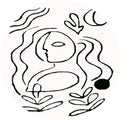 Creative Decoration Carpet White Hand Printed Indoor Carpet Polypropylene Pet Friendly Easy Care Area Rug