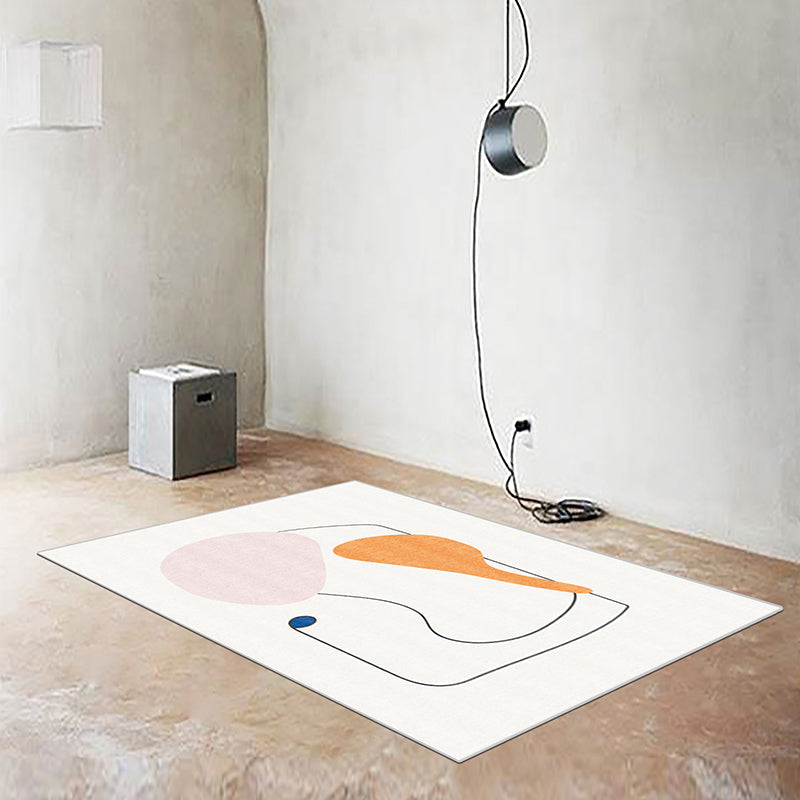 Modern hand-printed rug Multifleur polypropylene indoor rug non-slip carpet side easy care area rug for room