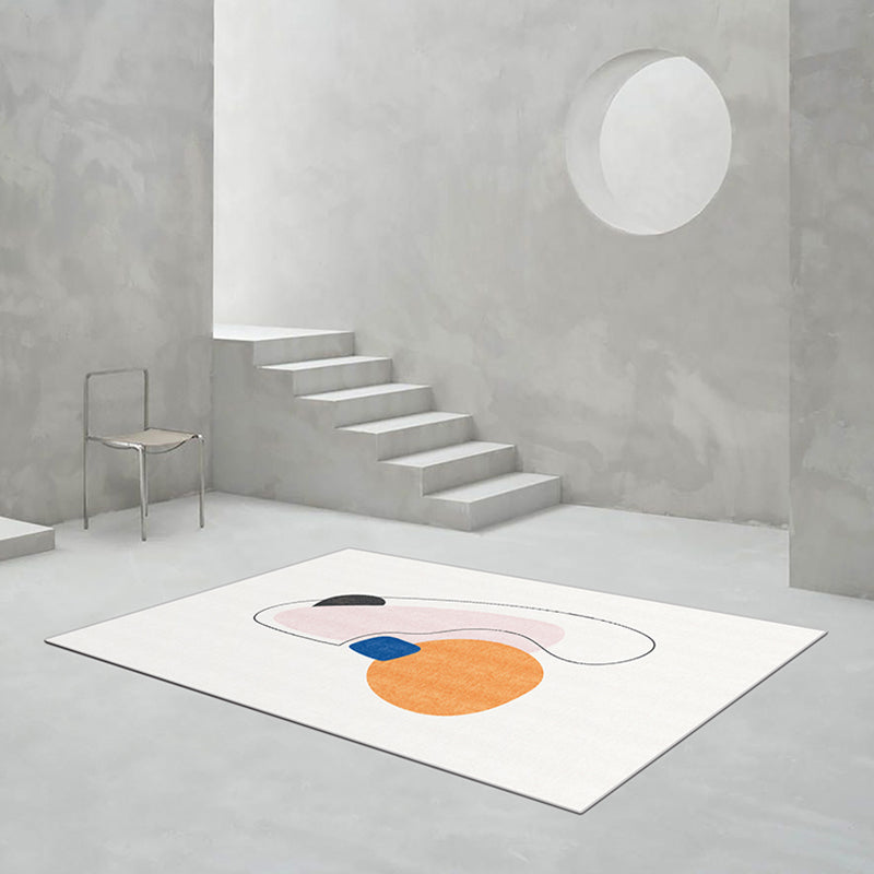 Modern hand-printed rug Multifleur polypropylene indoor rug non-slip carpet side easy care area rug for room