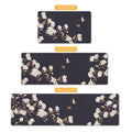 Relaxing floral printed carpet multi-colored PVC indoor rug with non-slip backing pet-friendly rug for home