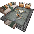 Modern Living Room Carpet Multicolor Flower Print Indoor Rug Polypropylene Pet-Friendly Washable Rug