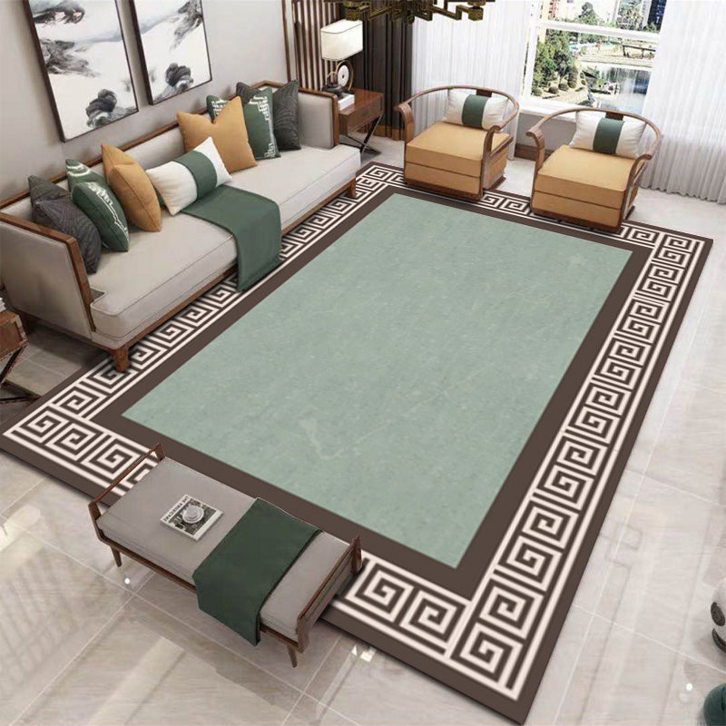 Formal Living Room Rug Multicolored Patterned Indoor Rug Polyester Non-Slip Back Washable Rug