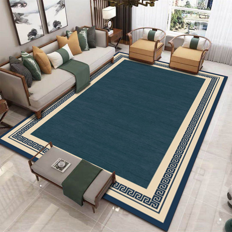 Formal Living Room Rug Multicolored Patterned Indoor Rug Polyester Non-Slip Back Washable Rug