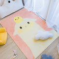Northern European Cartoon Printed Carpet Multicolor Polyester Area Rug Non-Slip Backing Pet-Friendly Rug for Children