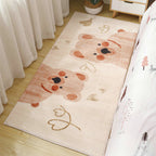 Cute Cartoon Pattern Carpet Multicolor Polypropylene Indoor Carpet Non-Slip Easy to Care Area Rug for Kids Room