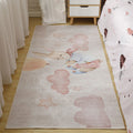 Cute Cartoon Pattern Carpet Multicolor Polypropylene Indoor Carpet Non-Slip Easy to Care Area Rug for Kids Room