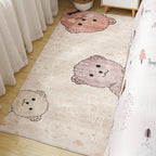 Cute Cartoon Pattern Carpet Multicolor Polypropylene Indoor Carpet Non-Slip Easy to Care Area Rug for Kids Room
