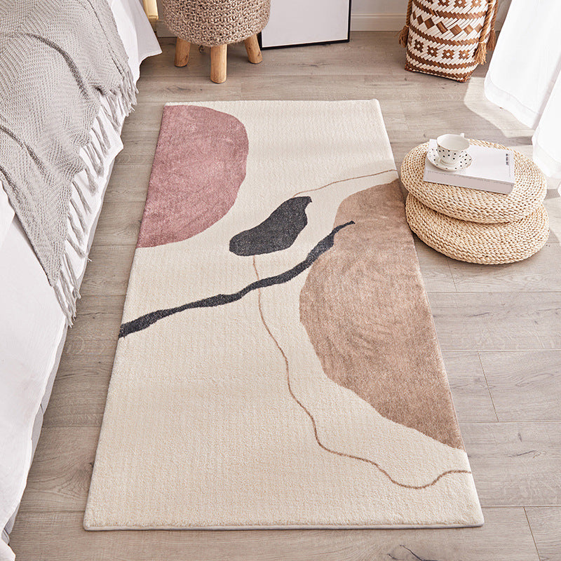 Western Room Rug Multicolored Color Block Indoor Rug Polyester Non-Slip Backing Easy-Care Rug