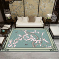 Asia Living Room Rug Multicolored Floral Pattern Area Rug Synthetic Easy Care Pet Friendly Indoor Rug