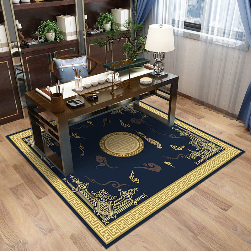 Multi-Color Pattern Rug Polypropylene Asia Indoor Rug Non-Slip Back Stain-Resistant Area Rug for Living Room