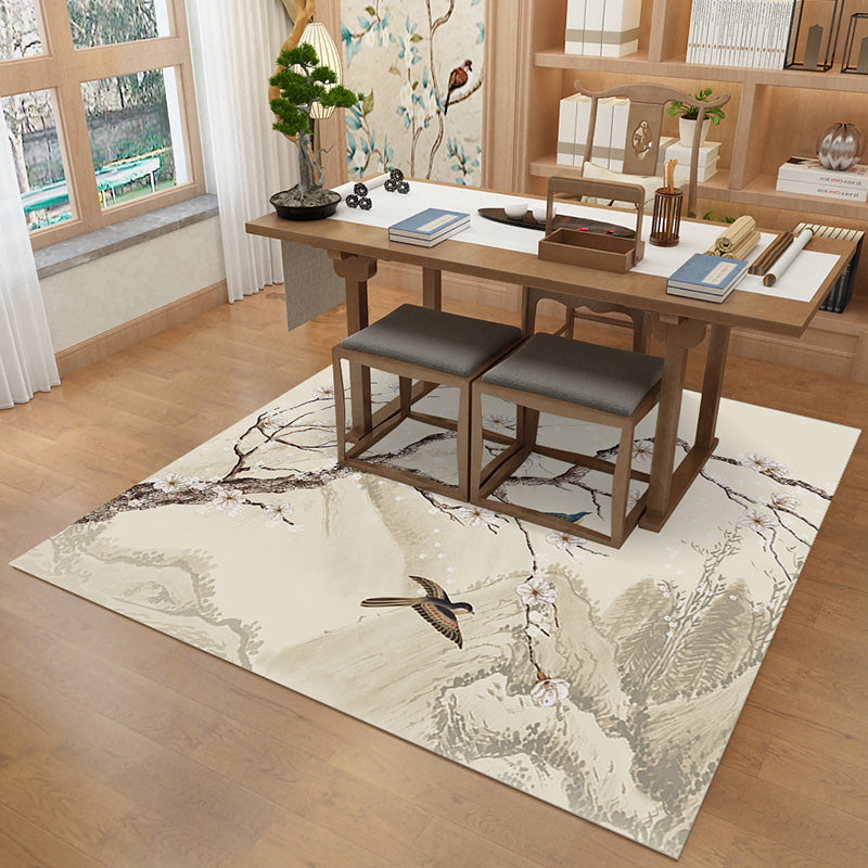 Multi-Color Pattern Rug Polypropylene Asia Indoor Rug Non-Slip Back Stain-Resistant Area Rug for Living Room