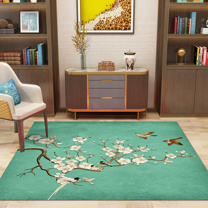Multi-Color Pattern Rug Polypropylene Asia Indoor Rug Non-Slip Back Stain-Resistant Area Rug for Living Room
