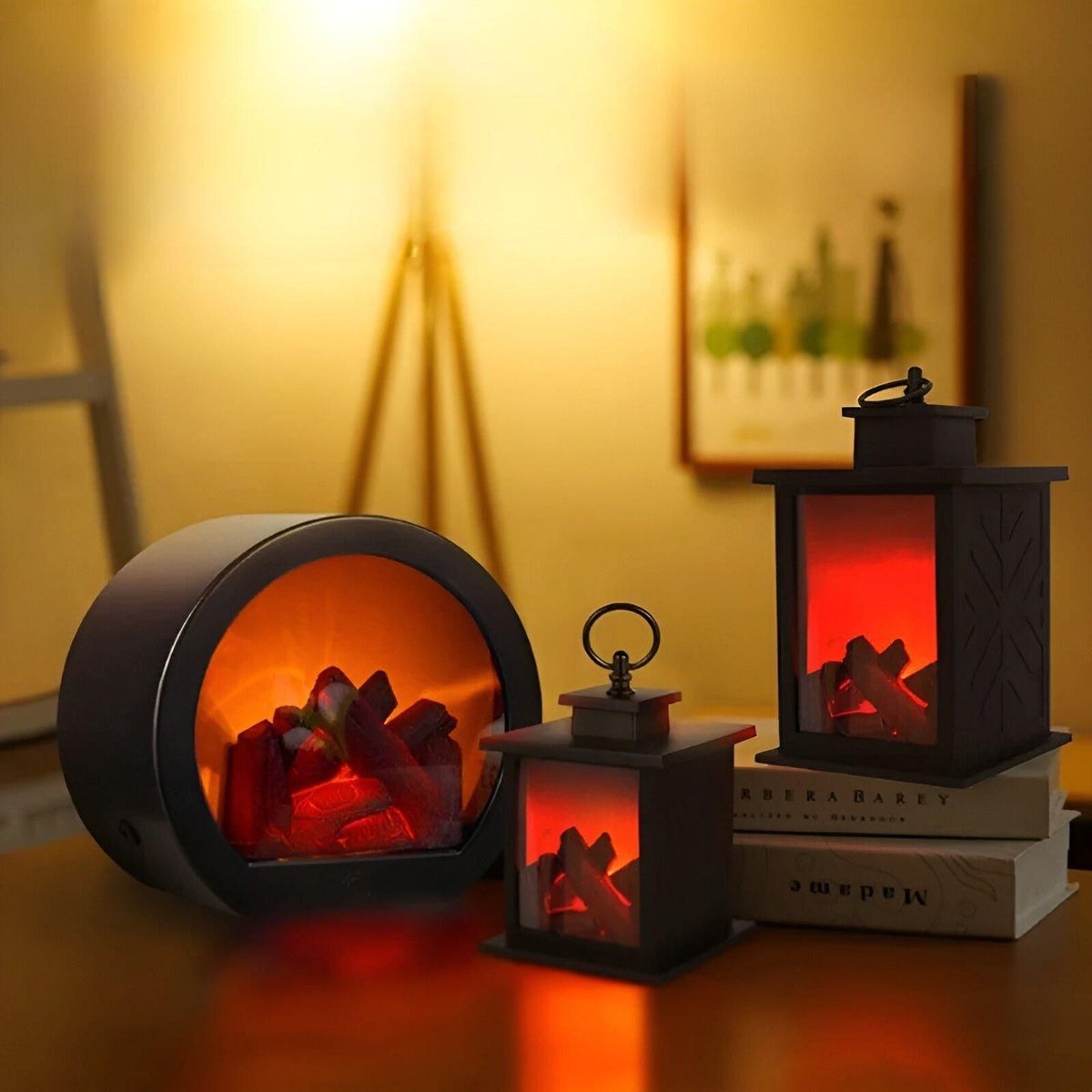 RadiantFlame LED Lantern – Realistic Flame Table Lamp for Cosy Ambient Lighting