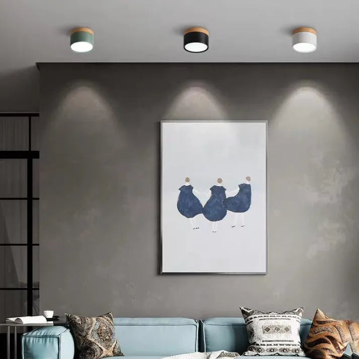 Minimalist ceiling lamp with LED glow