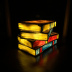 LumeNova Stained Glass Book Lamp | LED Table Light | Mood Light | Decorative Lighting for Home