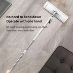 Hands-Free Flat Mop with Slim Design and Self-Wringing System
