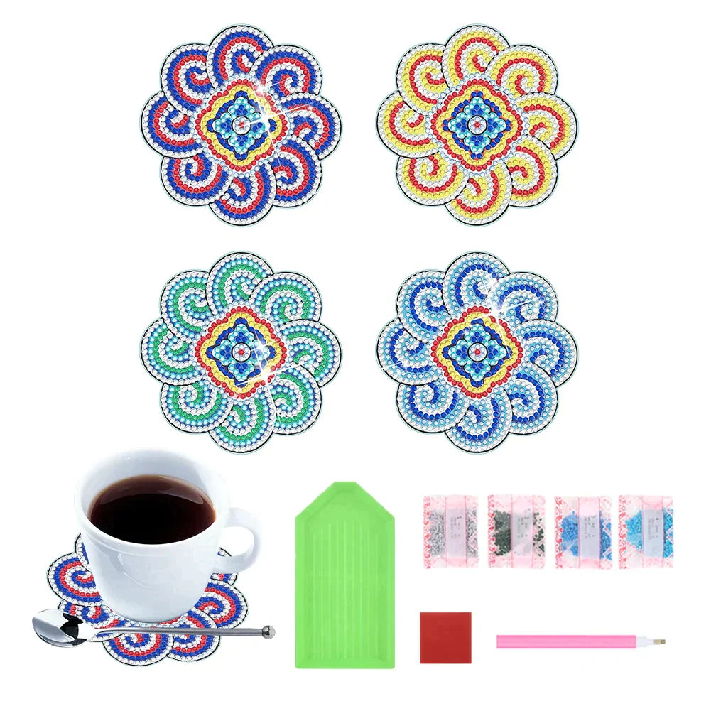 Diamond Crafts Coaster Diamond Painting Coaster (Mandala)