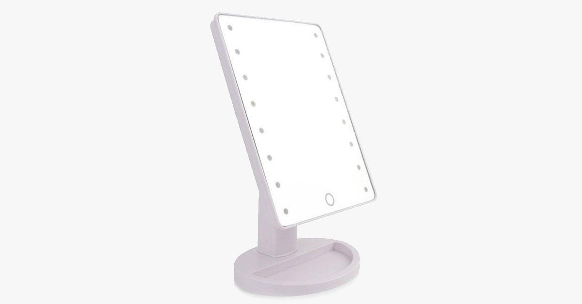 LED Sensor Makeup Mirror with 180-Degree Swivel Function - Use it your way