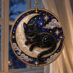 DIY Celestial Black Cat Window Hanging Kit