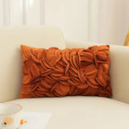 Elegant French Rose Patchwork Cushion Cover – 3D Floral Design, Decorative