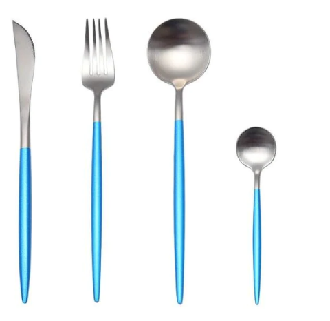 24-Piece Stainless Steel Gold-Silver Luxury Cutlery Set – RoyalGlow