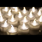 24-piece: Warm white tea lights timer flameless smokeless candles