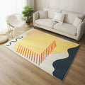 Relaxing Living Room Carpet Multicolor Color Block Indoor Carpet Polypropylene Non-Slip Backing Easy Care Carpet