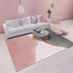 Stylish living room rug colorful color block indoor mat polypropylene non-slip backing pet-friendly rug