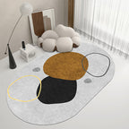 Scandinavian Living Room Wallpaper Multicolored Color Block Indoor Carpet Synthetic Non-Slip Back Easy-Care Carpet