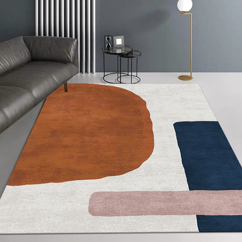 Relaxing Color Box Rug Multicolored Synthetic Indoor Rug Non-Slip Back Pet-Friendly Area Rug for Living Room