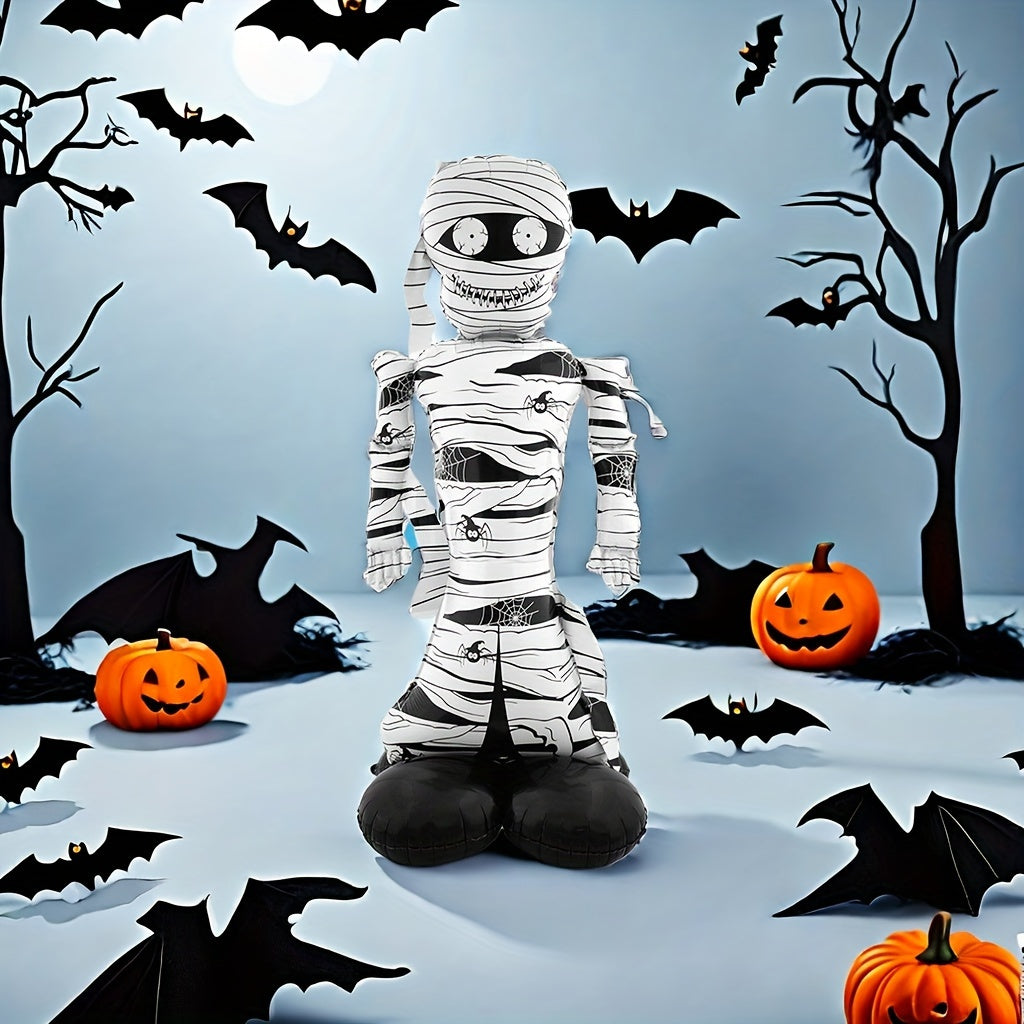 Halloween Cartoon Inflatable Mummy Decoration | Spooky Freestanding Prop