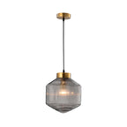 Modern Drum Chandelier made of Glass – Elegant Lighting for Dining Room and Living Room