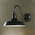 Single bulb wall lighting industrial pot lid-shaped iron wall lights
