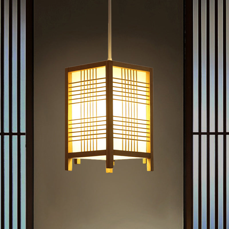Traditional Japanese Lantern Made of Wood