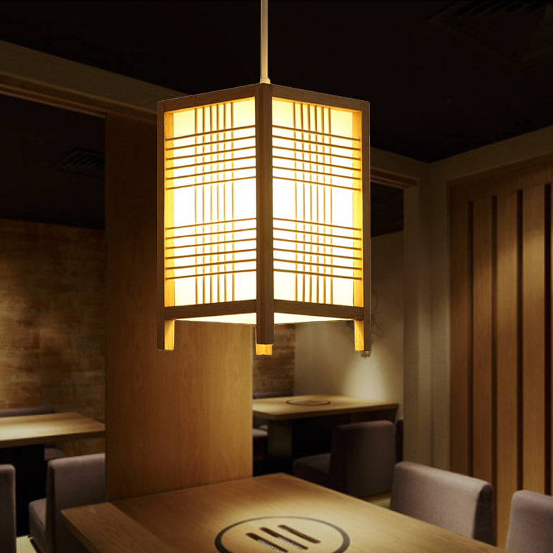 Traditional Japanese Lantern Made of Wood