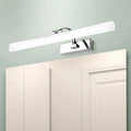 Acrylic Slim Vanity Light Contemporary Style LED Chrome Finish Wall Lamp for Bathroom, 16"/19.5" Diameter
